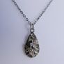 Vintage Sterling Silver 925 Drop Pendant Necklace length 15" - 1,9g Image 2