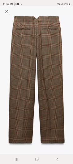 Zara Collection brand New Check Darted Trousers size L with Tag