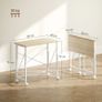 80 cm Folding Desk on Wheels - Natural Tone Image 5