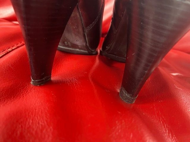 Marco Tozzi  Black leather boots-Softest Leather High Heels Size Uk 6 Eu 39.  Elegant.  In SUPER Condition.