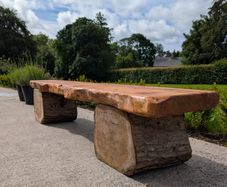 Solid Cedar Live-Edge Garden Bench (210cm)