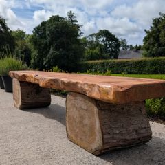 Solid Cedar Live-Edge Garden Bench (210cm)