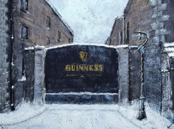 Guinness Storehouse in Snow - in soft pastel