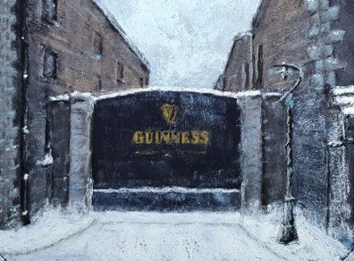 Guinness Storehouse in Snow - in soft pastel