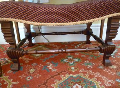 Edwardian William And Mary mahogany Stool. Genuine Antique Edwardian. Excellent condition. Solid & weighty.