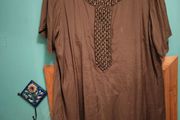 Ann Harvey brown with lovely shine dress