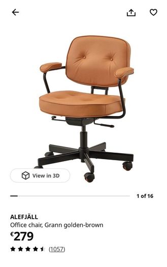 Ikea Office chair Grann golden brown - Alefjall