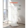 Podium Stand, 1100 mm Acrylic Lectern, Portable Laptop Desk with Wide Reading Surface and Storage Shelf, Book Stopper, Floor-Standing, for Classroom Image 5