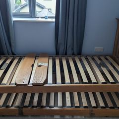 Solid Wood Single Bed with Pull out bed