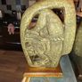Large Mayan Sculpture Lamp is inspired by Mesoamerican figures, specifically the Chacmool Image 5