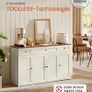 Sideboard Kitchen Cabinet with Worktop, Buffet Cabinet, Adjustable Shelves, Vintage Image 3