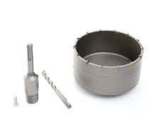 Hollow Core Drill Bit 100mm with SDS Plus Adapter / Concrete Hole Saw
