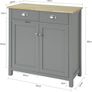 Sideboard Kitchen cabinet with worktop  Hallway Cabinet Grey Image 3