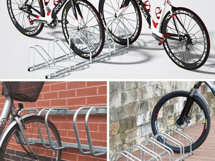 NEW 5 Bike Bicycle Parking Stand Steel Rack