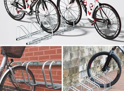 NEW 5 Bike Bicycle Parking Stand Steel Rack