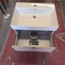 Hib vantage matt cashmere Taupe wall hung 60 unit and Vanya basin ex-display Image 4