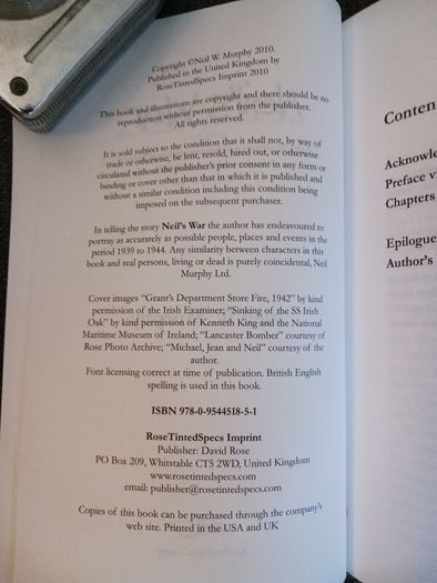 Neil's War/ Story of boy's evacuation to Ireland/ WW2/ 2010/ Neil W. Murphy