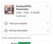 Hotel Stay in Vienna 3 nights, 2 to 5 December Double Room