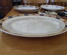 Rare XL 1930s Arklow Pottery Christmas turkey platter