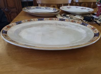 Rare XL 1930s Arklow Pottery Christmas turkey platter