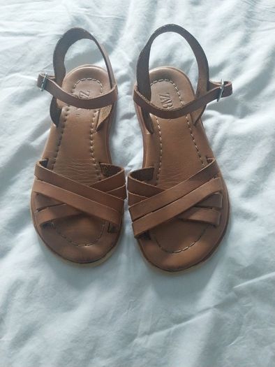 Childs Leather Sandals Zara