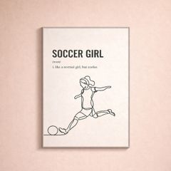 Soccer Girl Unique Canvas Poster Free P&P