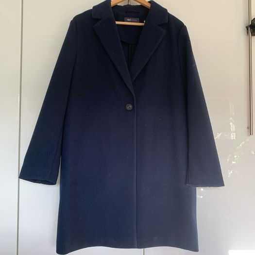 M&S Collection navy over coat. Size 18