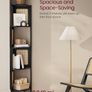 New 5-Tier Corner Shelf, Bookshelf with Polyrattan Sides (Black or Beige) FREE P&P Image 4