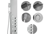 Shower Panel System, 4 Shower Modes Shower Panel Tower, Rainfall, Waterfall, 5 Full Body Massage Jets and 3-Setting Handheld Shower Head with 59" Hose