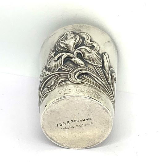 Rare Art Nouveau Silver Christening Beaker