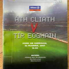 2007 Dublin v Tyrone - GAA Allianz Football League Programme