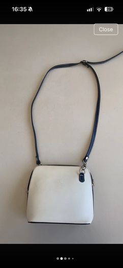 small white leather bag