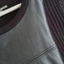 CALVIN KLEIN black faux leather panel jumper dress Sz M (10-12) Image 4