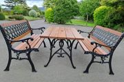 Cast iron Garden benches and table