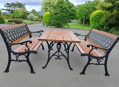 Cast iron Garden benches and table