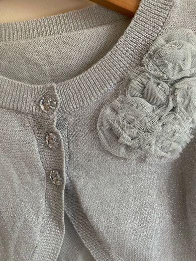 Girl's New Silver Glitter Elegant Cardigan / Bolero | Size 5 years