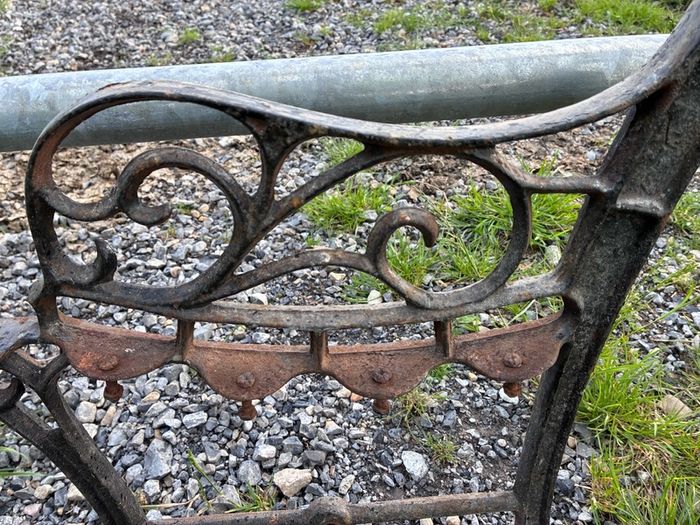 2 pairs of kids cast iron bench ends