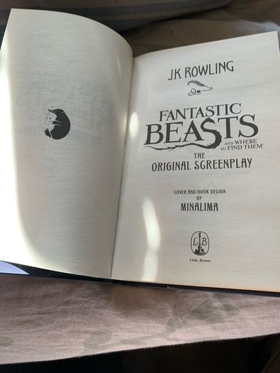 Hardback: Fantastic beasts and where to find them Playwrite