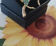 Equestrian Turquoise stone brooch