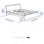 IKEA MALM Bed frame, White Standard Double with mattress Image 3
