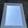 Upcycled Solid Wood Mirror Farrow and Ball Blue Grey 84 x 63cm Image 2