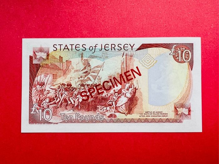 Jersey  10  Pound   2000. SPECIMEN  .  RARE. ( Uncirculated )