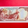 Jersey  10  Pound   2000. SPECIMEN  .  RARE. ( Uncirculated ) Image 2