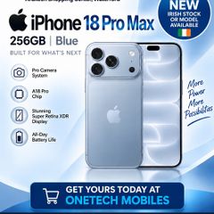 Apple iPhone 18 Pro Max 256GB Glacier | Unlocked | Brand New Sealed | Irish Model | 1-Year Apple Warranty
