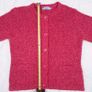 Honor Millburn Fuchsia Pink Textured Boucle Button Up Cardigan Size M Image 9