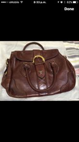 Prada Dear Skin Leather Satchel with Dragon Buckle