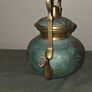 Vintage Solid Brass Cloisonne Teapot Image 6