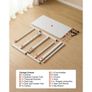 Standing Desk, Adjustable Height Mobile Stand Up Desk with Lockable Casters, 810 x 410 mm Small Computer Sit Stand Rolling Workstation with Hook, 25 kg Desktop Capacity, for Home Office, White Image 6