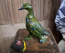 Vintage Painted Resin Duck