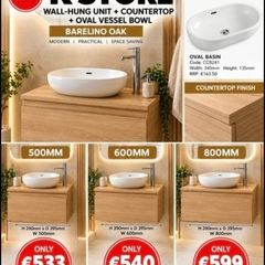 K store wall hung unit + countertop +vessel